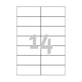 1400 stk. etiketter 105 x 42,4 mm