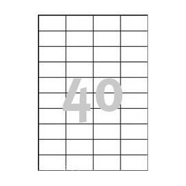 4000 stk. etiketter 52,5 x 29,7 mm